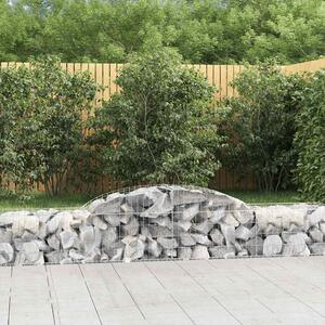 2 db íves horganyzott vas gabion kosár 300x50x40/60 cm