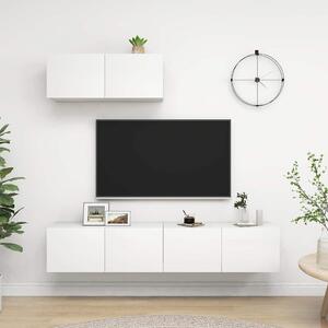 3 db fehér szerelt fa TV-szekrény