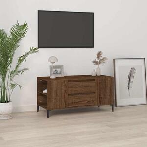 Barna tölgy színű szerelt fa TV-szekrény 102x44,5x50 cm