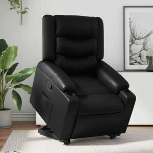 Relax Fotel Elektromos Emeléssel - Fekete Műbőr