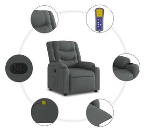 VidaXL sötétszürke szövet dönthető masszázsfotel
