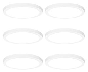 6 darabos süllyesztett vagy felületre szerelt spotlámpa készlet fehér 30 cm LED-del, 3 fokozatú Dim to Warm - Trans
