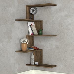 Fali polc Caniko - Walnut