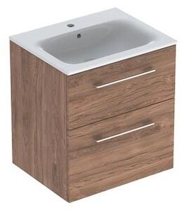 Fürdőszobaszekrény mosdóval Geberit Selnova 60x65,2x50,2 cm diófa hickory kivitelben 501.238.00.1