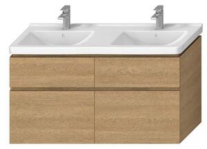 Fürdőszobaszekrény mosdó alá Jika Cubito 128x68,3x46,7 cm tölgyfa H40J4274025191