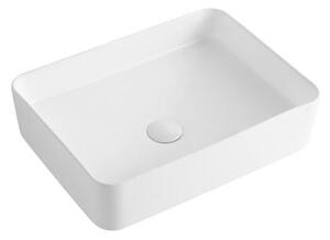 Mosdókagyló pultra SAT Project szifon és keverő nélkül 50x37 cm fehér SATUMPRO5037