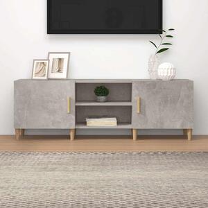 Betonszürke szerelt fa TV-szekrény 150 x 30 x 50 cm
