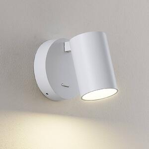 Deko-Light CAN TILT fali spotlámpa, fehér, Ø 10 cm, fém, kapcsoló, GU10, Fehér / opál, Nappali / Étkező, Alumínium