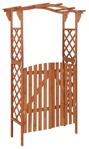 Tömör fenyőfa pergola kapuval 116 x 40 x 204 cm