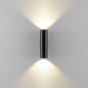 Deko-Light CAN fali világítás, fekete, 2 izzós, magasság 22 cm, fém, GU10, dimmelhető, Fekete, Nappali / Étkező, Alumínium