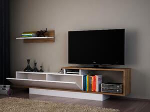 TV asztal/szekrény Atos (fehér + dió). 1063152
