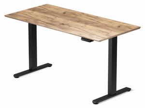 Elektromosan állítható magasságú íróasztal 138x67cm Craft tölgy / fekete | LVN System Control Flex+