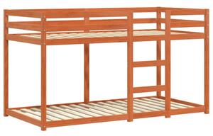 VidaXL viaszbarna tömör fenyőfa emeletes ágy 90x190 cm