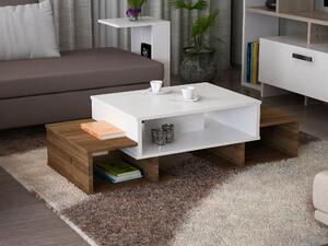 Kávézóasztal Sarafina-White, Walnut fehér Dió