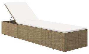 VidaXL Napozóágy - Polyrattan - 198cm
