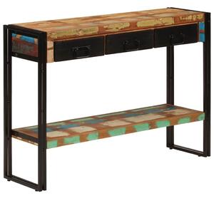 Tömör újrahasznosított fa tálalóasztal 110x30x76 cm