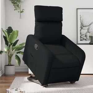 Relax Fotel Elektromos Emelővel - Fekete Műbőr
