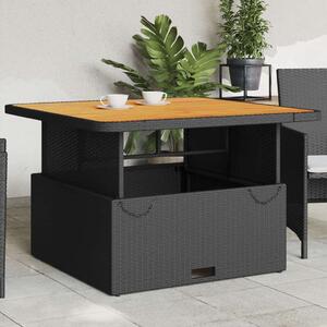 VidaXL Emeletes Kerti Asztal - Polyrattan - Akácfa - 110x110cm