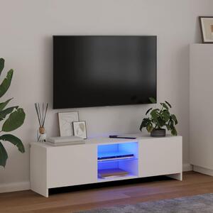 Fehér TV-szekrény LED lámpákkal 120 x 30 x 36 cm