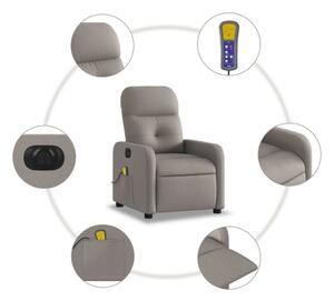 VidaXL tópszínű szövet elektromos dönthető masszázsfotel