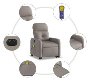 VidaXL tópszínű szövet dönthető elektromos álló masszázsfotel