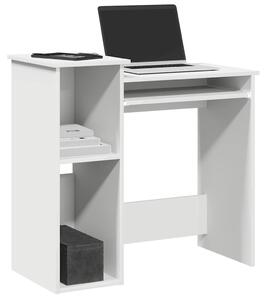 Fehér forgácslap íróasztal polcokkal 84x40x78 cm