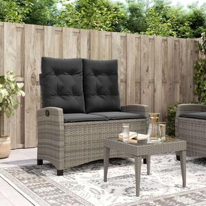 VidaXL Dönthető Kerti Pad - Polyrattan - 2 személyes