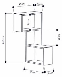Fali polc Part - White