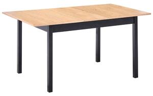 Kihúzható étkezőasztal HOUSTON Világosbarna/ fekete 120/150 cm 90 cm Fenyő