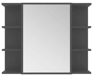 VidaXL fekete forgácslap fürdőszobai tükör 80 x 20,5 x 64 cm
