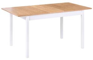 Kihúzható étkezőasztal HOUSTON Világosbarna/fehér 120/150 cm 90 cm Fenyő