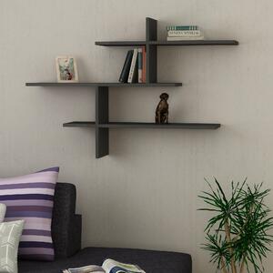 Fali polc Leo-Anthracite Antracit