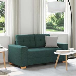 Sötétzöld szövet loveseat kanapé 160x77x82 cm
