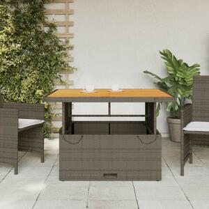 VidaXL Emeletes Kerti Asztal - Akácfa és Polyrattan - 110x110 cm