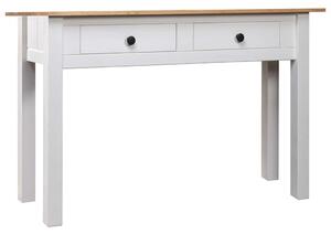 Fehér tömör fenyőfa panama konzolasztal 110 x 40 x 72 cm