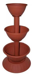 Virágpiramis kicsi 25x32,5x40x79,5 cm terrakotta