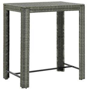 Szürke polyrattan kerti bárasztal 100 x 60,5 x 110,5 cm