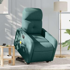 RelaxComfort Masszázsfotel - Elektromos Felfelé Segítő - Sötétzöld