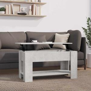 Betonszürke szerelt fa dohányzóasztal 101 x 49 x 52 cm