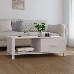 HAMAR fehér tömör fenyőfa dohányzóasztal 100 x 55 x 35 cm