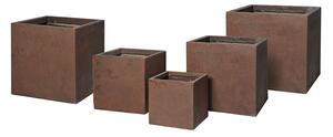Yukon Cube kompozit növénytartó rozsdabarna 23x23x23-55x55x46cm S5