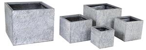 Alberta Cube kompozit növénytartó szürke 23x23x23-55x55x46cm S5