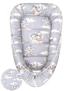 Baby Shop babafészek 55x75 cm - szürke sárkány