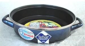 Bonyhádi (EMA-LION) 16 cm sütőlábas kék metál árnyal teflon belső füles fedő nélkül