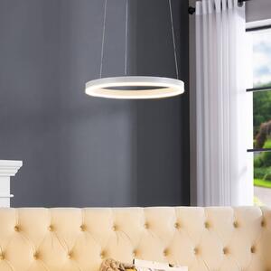 Arcchio Albiona LED lógó világítás, fehér, 1 gyűrű, Ø 40 cm, dimmelhető, Fehér / opál, Konyha, fém, Modern