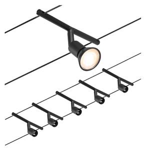 Paulmann Wire Salt kötélrendszer 5-ágú 5m fekete, Fekete, Folyosó, fém, Modern