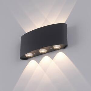 Paul Neuhaus LED kültéri fali lámpa Carlo, 17 cm, 6 lámpás, IP54