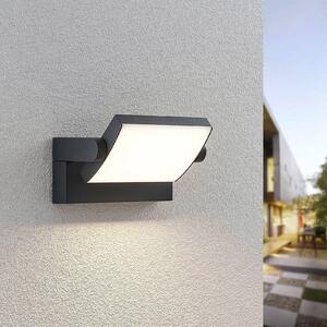 Lindby LED kültéri fali lámpa Sherin, 2 db, forgatható, Fekete, Alumínium, Modern