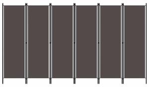 Antracitszürke 6 paneles paraván 300 x 180 cm
