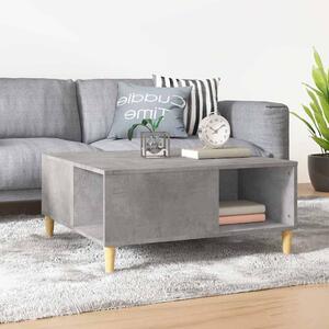 Betonszürke szerelt fa dohányzóasztal 80x80x36,5 cm
